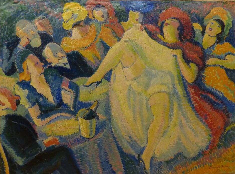 Pierre de Belay (1890 -1947) "French cancan", 1937 - Huile sur toile, 1.02 x 1.35 m - Musée des beaux-arts de Quimper © Musée des beaux-arts de Quimper (Voir légende ci-après)