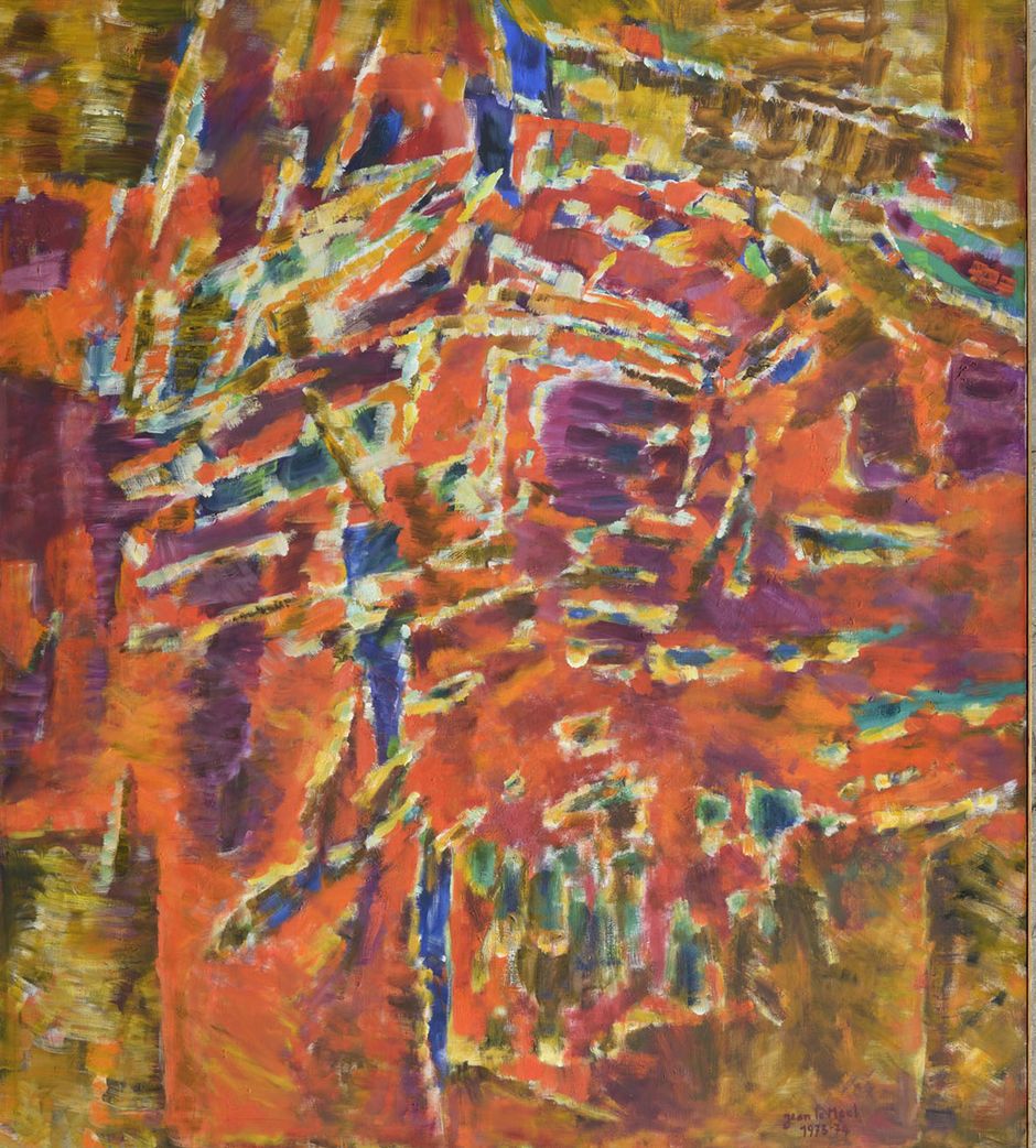 Jean Le Moal (1909-2007) - Lumière d'août, 1973-1974 - Huile sur toile, 180 x 160 cm - Collection particulière © Jean-Louis Losi / ADAGP, Paris 2018 (Voir légende ci-dessous)