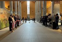 Inauguration de l'étape 2 de l'exposition "La lumière et le vent en Bretagne - collections du musée des beaux-arts de Quimper- au Fukushima Prefectoral Museum of Art