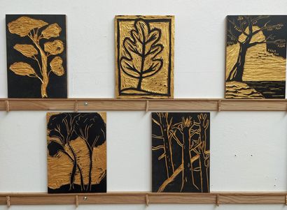 Quelques résultats de l'atelier "Bois gravé" mené par Béatrice Giffo