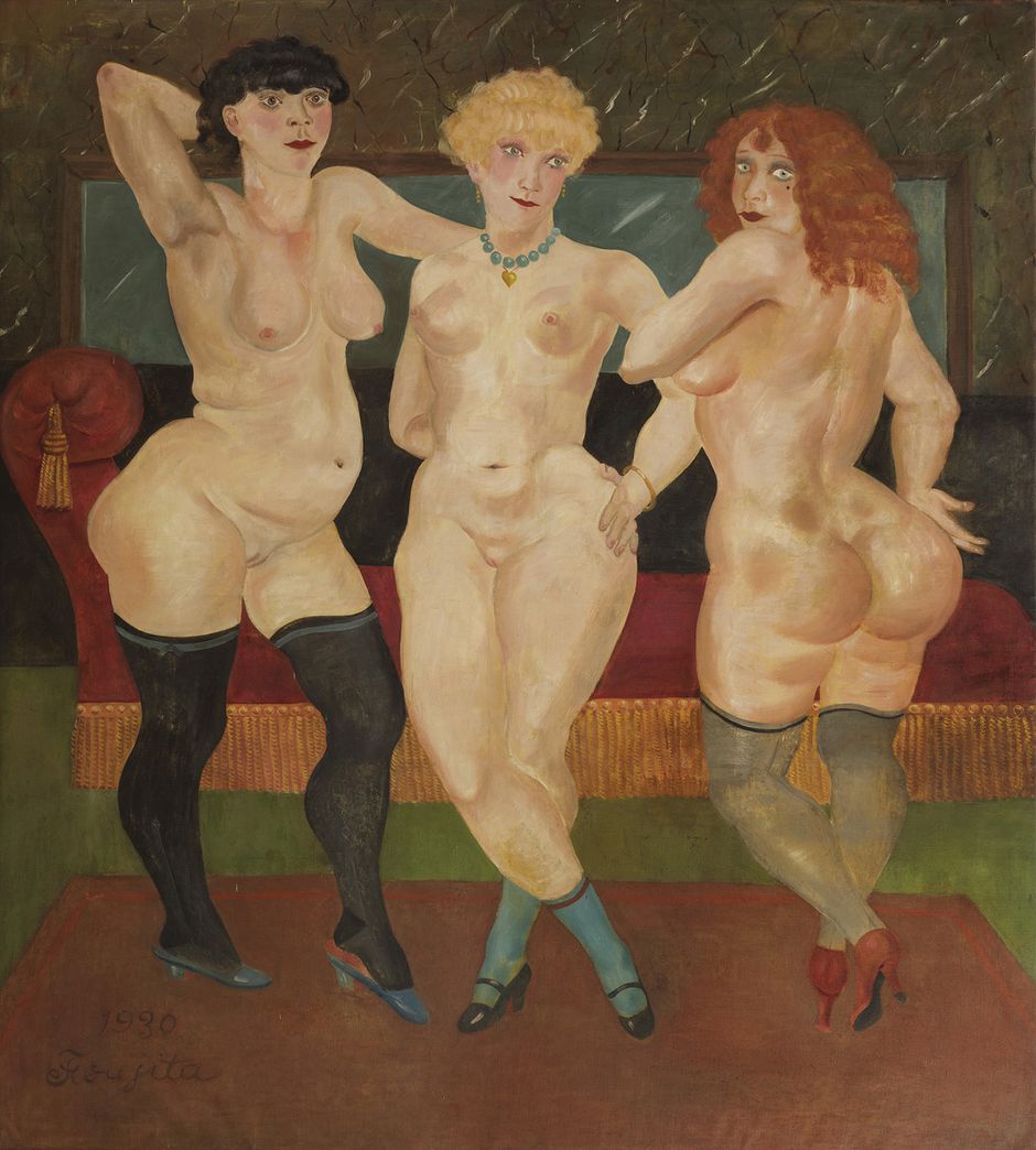 Foujita, Les Trois Femmes (See the caption hereafter)