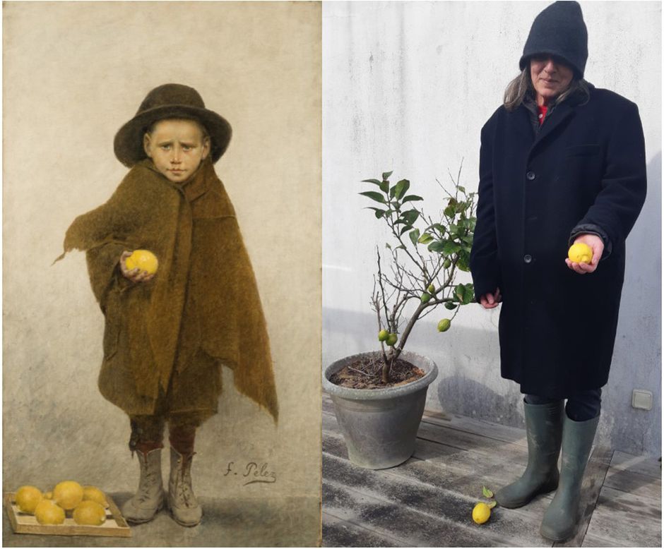 "Un petit marchand de citrons" de Fernand Pelez revisité © CLG (Voir légende ci-après)