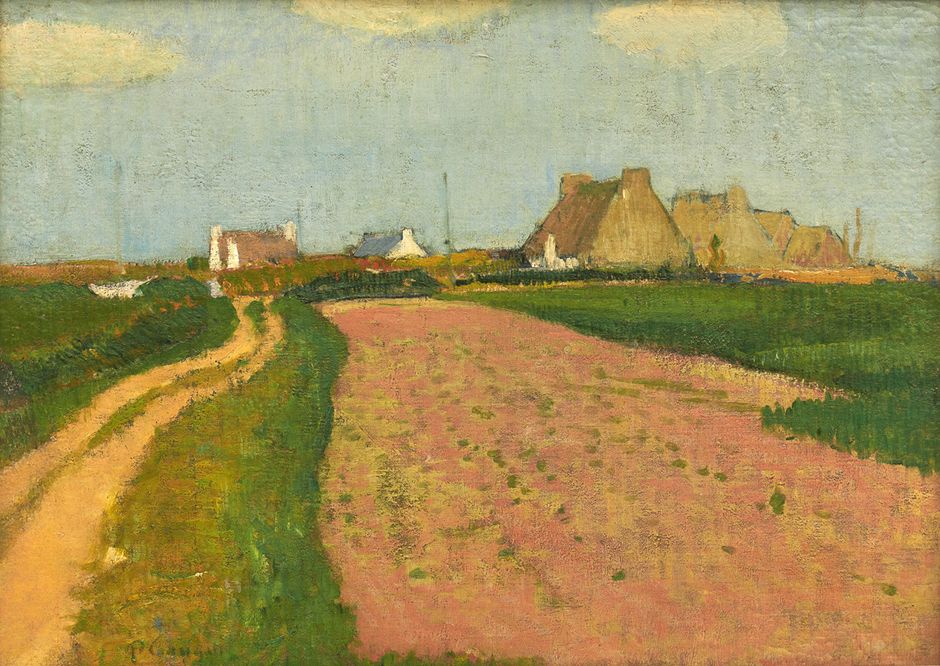 Henry Moret (1856-1913)- "Paysage de Bretagne", vers 1889-1890 - Huile sur toile, 33.5 x 46.5 cm - Musée des beaux-arts de Quimper © Bernard Galeron (See the caption hereafter)