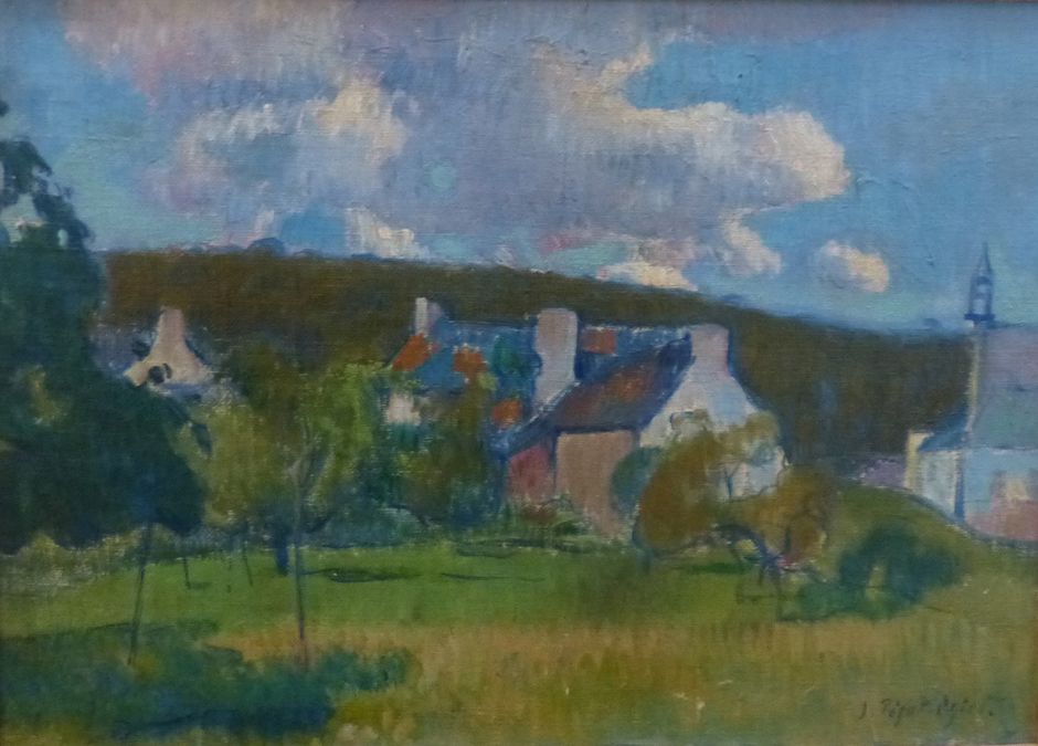 Jean Pégot-Ogier (1877-1915) - Fermes dans un paysage de Bretagne - Huile sur toile - musée des beaux-arts de Rennes (Voir légende ci-après)