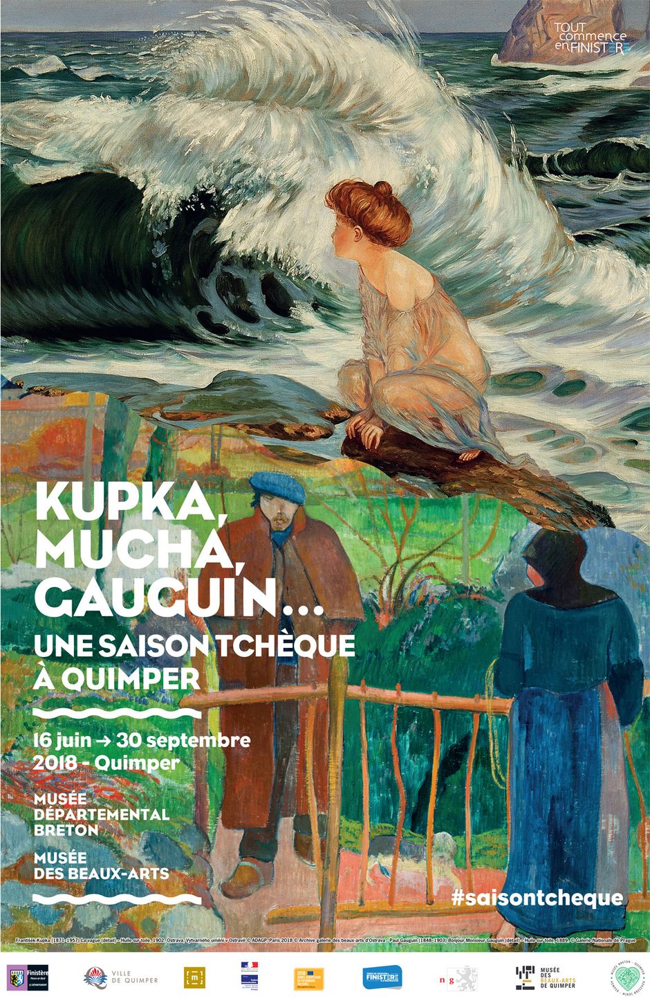 Affiche de la saison tchèque à Quimper (See the caption hereafter)