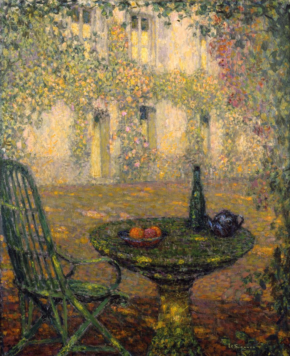 Henri Le Sidaner (1862-1939) - La Table et la maison, Gerberoy, 1935 - Huile sur toile, 73 x 60 cm - Singer Museum © Singer Laren (See the caption hereafter)