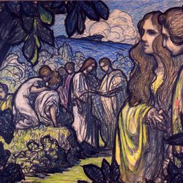 Maurice Chabas (1862-1947) – « Rêverie », début du XXe siècle - Pastel sur papier, 72.5 x 91.3 cm - Musée des beaux-arts de Quimper © Musée des beaux-arts de Quimper