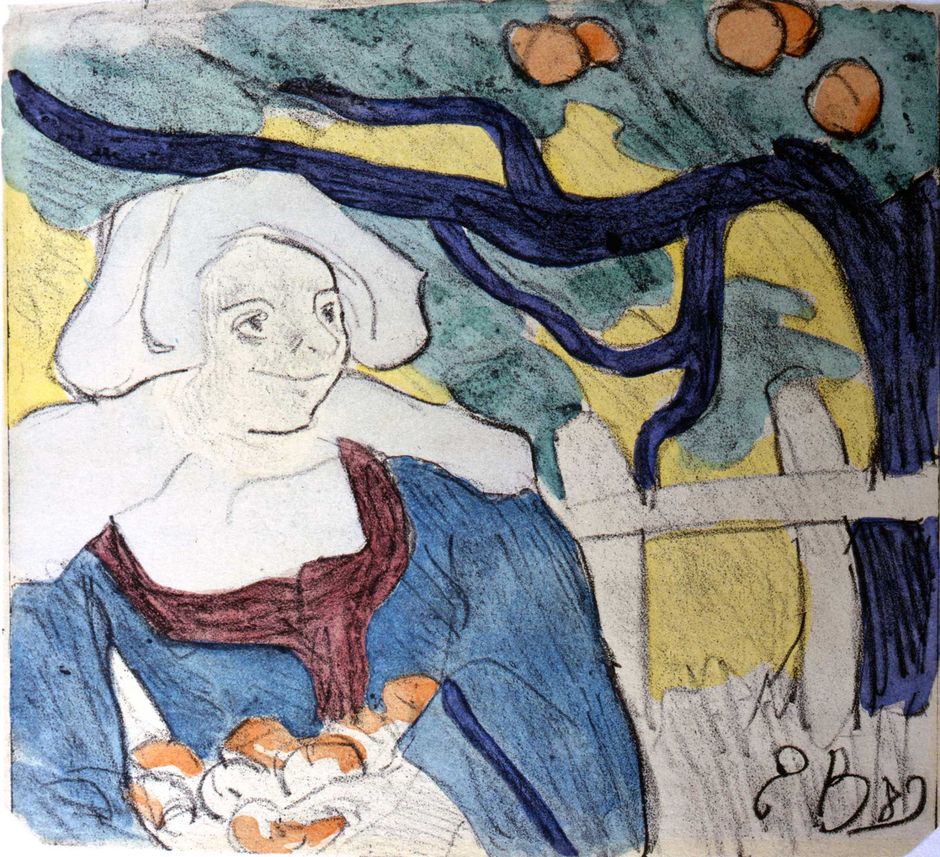 Emile Bernard (1868-1941) La Cueilleuse de pommes (Voir légende ci-après)