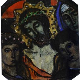 Charles Filiger Christ en buste entre deux anges et la Vierge