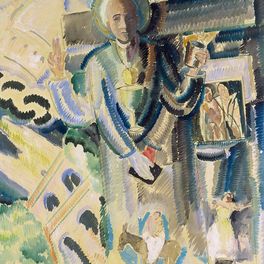 Pierre de Belay (1890-1947) - "Portrait Prophétique de Max Jacob", 1932 - Aquarelle sur papier, 55 x 45,5 cm - dépôt du Musée national d'art moderne au musée des beaux-arts de Quimper