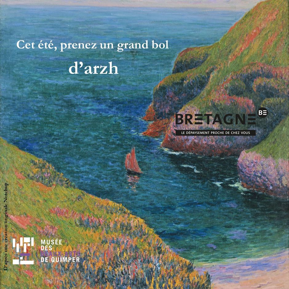 Campagne de communication pour le tourisme en Bretagne "Dépaysez-vous en Bretagne" (Voir légende ci-après)