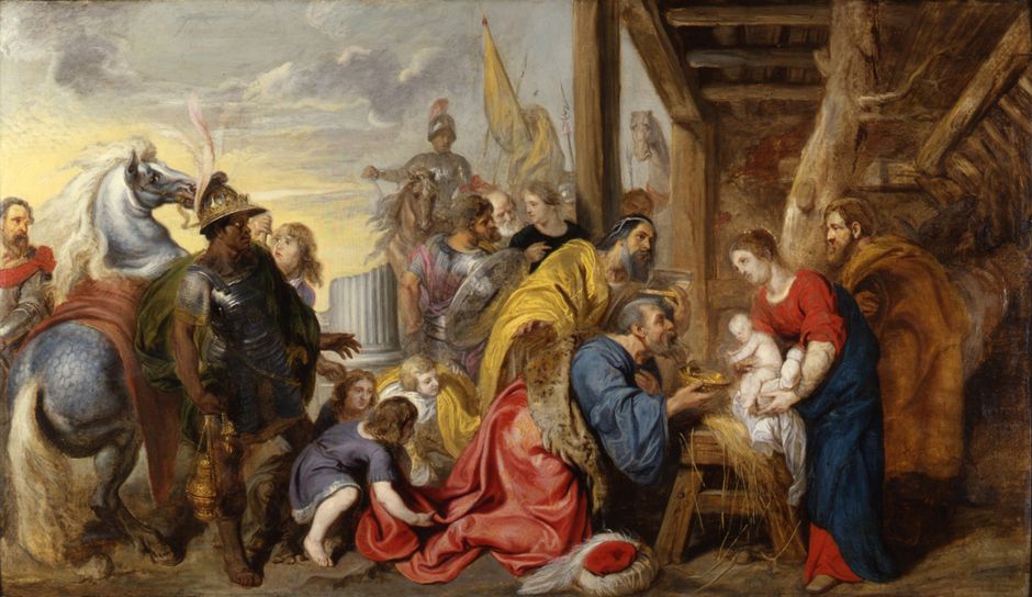 Jan Erasmus Quellinus (1634-1715) "L’Adoration des mages", fin du 17e siècle - Huile sur bois, 105 x 181 cm - musée des beaux-arts de Quimper © musée des beaux-arts de Quimper (Voir légende ci-après)