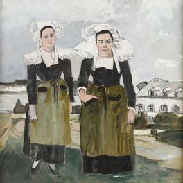 Max Jacob (1876-1944), "Deux Bretonnes", vers 1930 - Gouache sur papier - Musée des beaux-arts de Quimper © Bernard Galéron