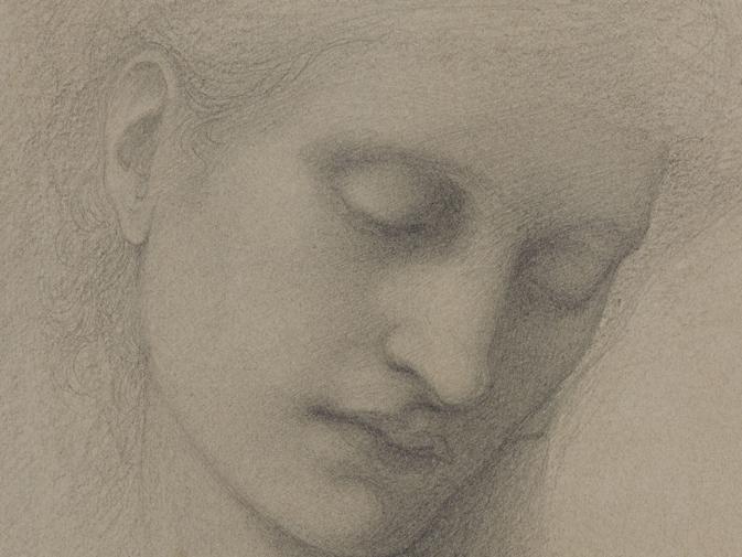 Sir Edward Coley Burne-Jones (1833-1898) “Tête de jeune femme, les yeux baissés » - Paris, musée d'Orsay, conservé au musée du Louvre © RMN-Grand Palais (musée d'Orsay) / Stéphane Maréchalle (Voir légende ci-après)