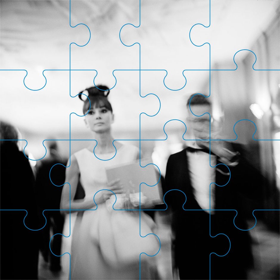 Salle jeune public "Secrets d'atelier : objectif Vivian Maier" : le puzzle d'Audrey Hepburn (Voir légende ci-après)