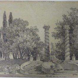 Louis-François Cassas Le Jardin du Belvédère à Frascati