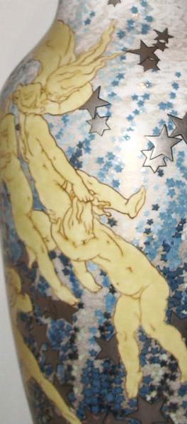 Vase Potiche La Naissance des étoiles, porcelaine nouvelle, D.07-2-5 (Voir légende ci-après)