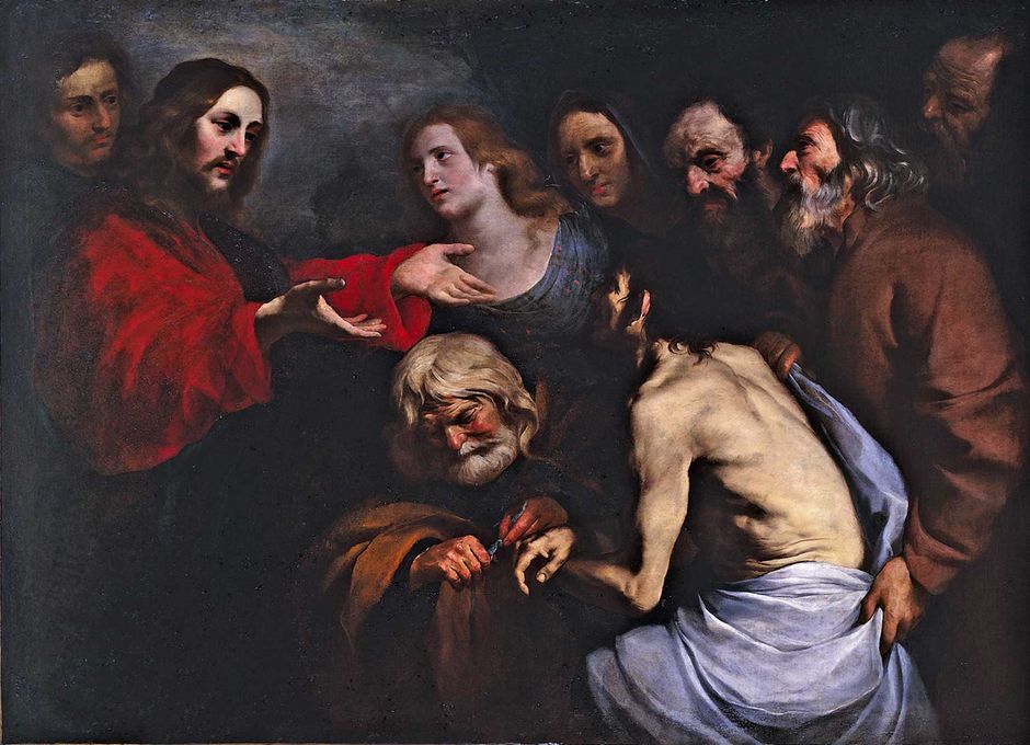 Orazio de Ferrari Le Christ ressuscitant un mort (Voir légende ci-après)