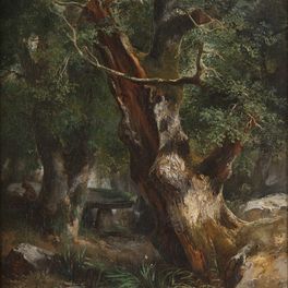 Jules Coignet Le Chêne au dolmen dans la forêt de Brocéliande