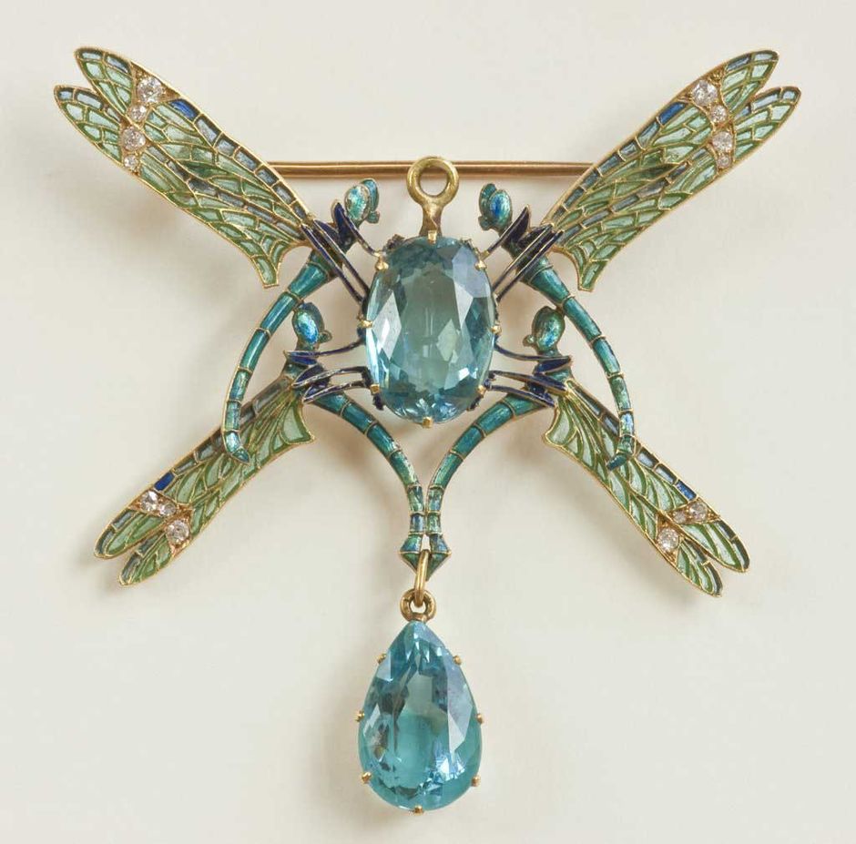 René Lalique-Broche aux quatre libellules (Voir légende ci-après)