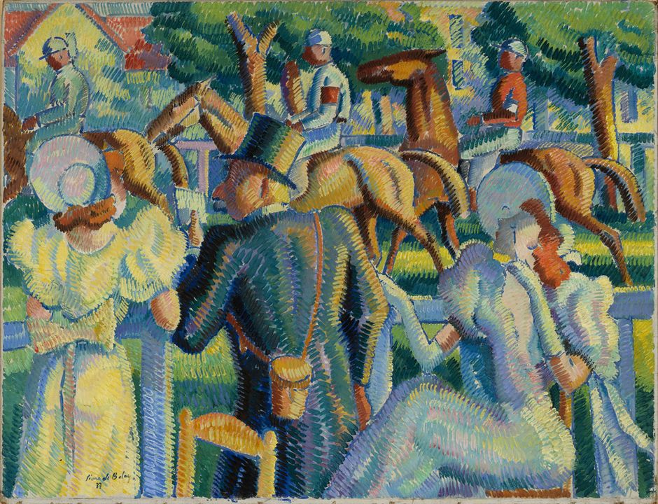 Pierre de Belay (1890-1947), "Aux courses à Deauville", 1937 - Huile sur toile, 90 x 116 cm - Musée des beaux-arts de Quimper © Frédéric Harster (Voir légende ci-après)