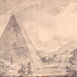 Jean-Robert Ango Tombeau en forme de pyramide dans la campagne romaine
