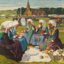 Charles Cottet (1863- 1925) - Femmes de Plougastel au pardon de Sainte-Anne-la-Palud