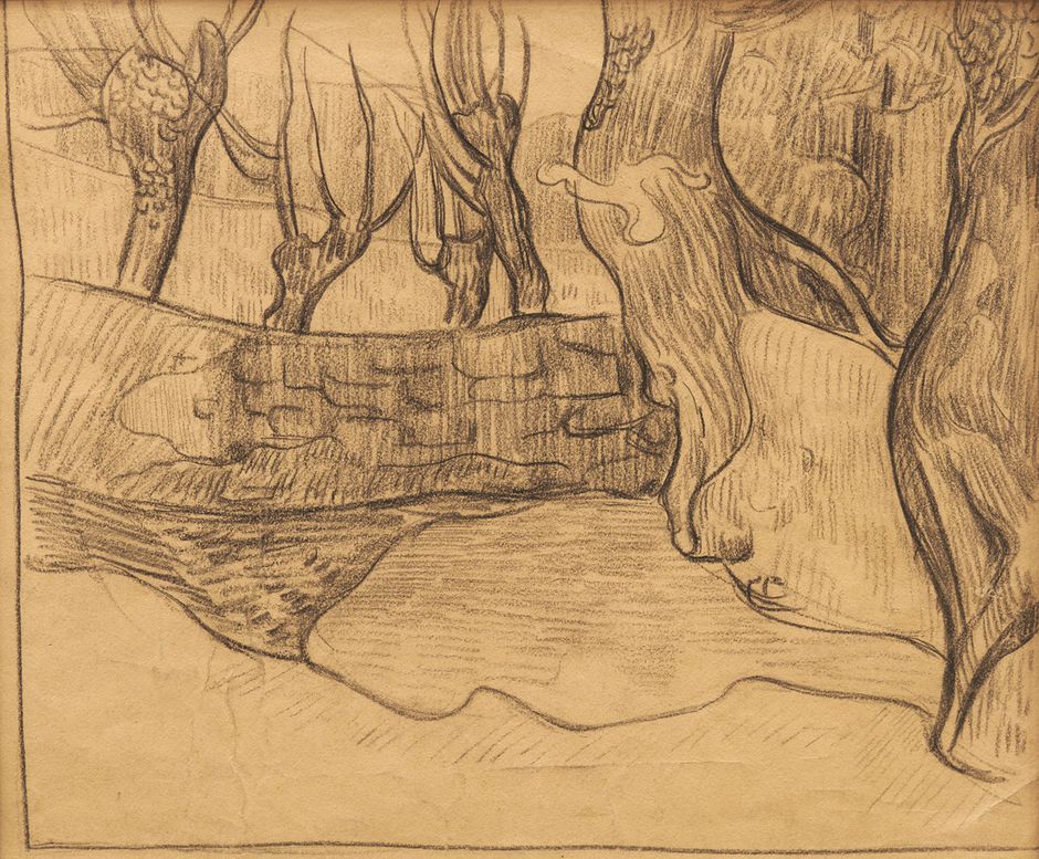 Mögens Ballin (1861-1914) – « Paysage », 1891-1892 - Fusain sur papier, 30 x 34 cm - Musée des beaux-arts de Quimper © Bernard Galéron (Voir légende ci-après)