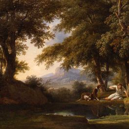 Pierre-Henri de Valenciennes (1750-1819) Narcisse se mirant dans l'eau