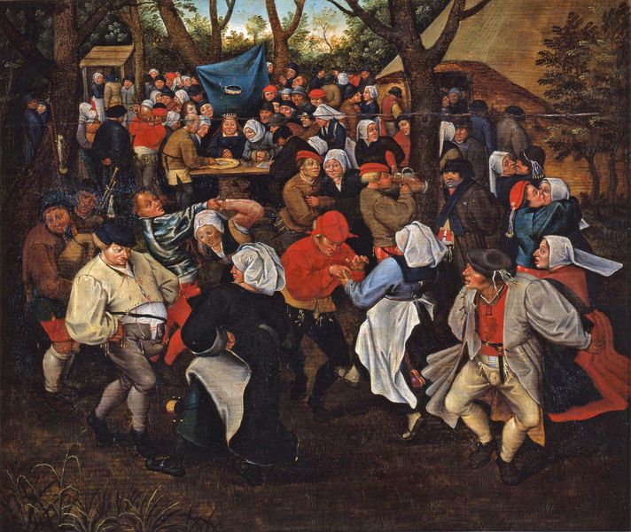 Pieter II Brueghel (1564-1638)- "La Danse de noces", vers 1600 - Huile sur toile, 40 x 47.1 cm - Musée des beaux-arts de Quimper