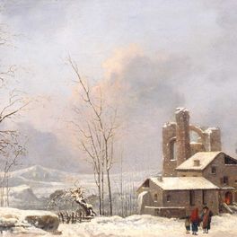 Cesar van Loo (1743-1821) - Paysage d’hiver, 1812 - Huile sur toile, 29.5 x 44.5 cm - Musée des beaux-arts de Quimper © Musée des beaux-arts de Quimper