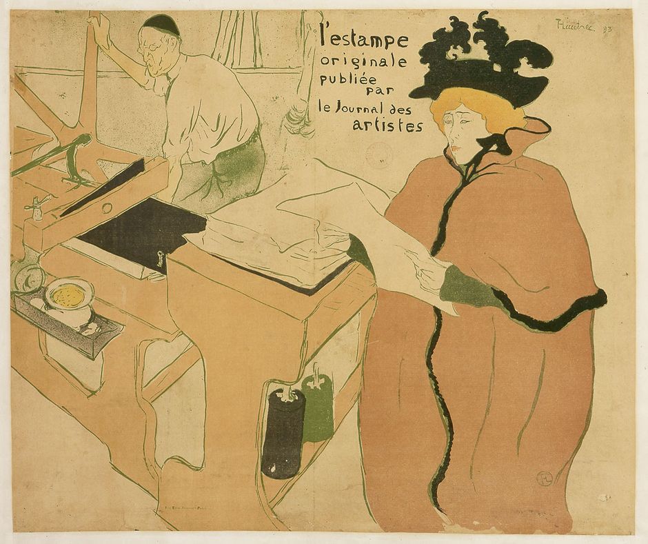 Henri de Toulouse Lautrec, Couverture de l'Estampe originale, 1893 (See the caption hereafter)