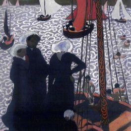 Maurice Denis (1870-1943) -"Régates à Perros-Guirec", 1892 - Huile sur carton, 41 x 32 cm - Dépôt du musée d'Orsay, Paris, au Musée des beaux-arts de Quimper