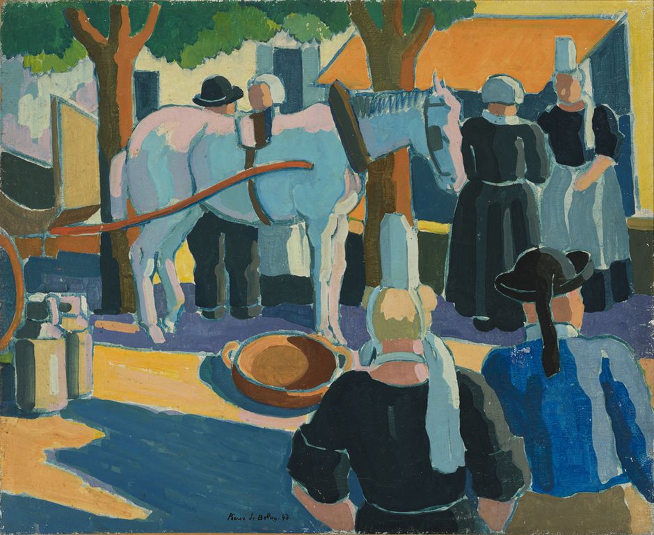 Pierre de Belay (1890-1947) - "Le Cheval bleu", 1943 - Huile sur toile, 50,5 x 61,5 cm - Musée des beaux-arts de Quimper © Frédéric Harster (Voir légende ci-après)