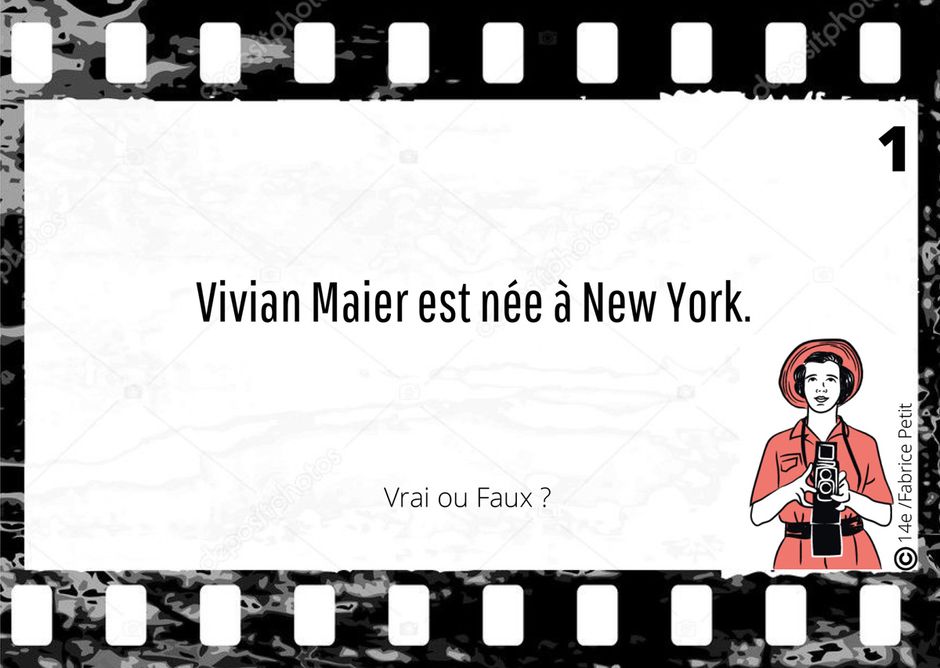 Salle jeune public "Secrets d'atelier : objectif Vivian Maier" : extrait du quiz (Voir légende ci-après)