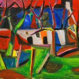 Jean Le Moal (1909-2007) - Paysage, la ferme, 1943 - Huile sur toile, 24 x 35 cm - musée des beaux-arts de Quimper © ADAGP Paris 2018