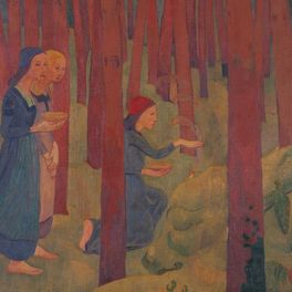 Paul Sérusier (1864-1927) "L'Incantation" ou "Le Bois sacré", 1891 - Huile sur toile, 91.5 x 72 cm © musée des beaux-arts de Quimper