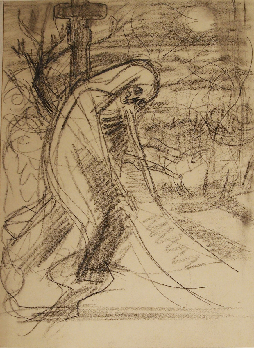 Jean Moulin (1899-1944) - Armor : paysage mauvais (dessin préparatoire), vers 1930 - Crayon sur papier, 31,8 x 29 cm © Musée des beaux-arts de Quimper (Voir légende ci-après)
