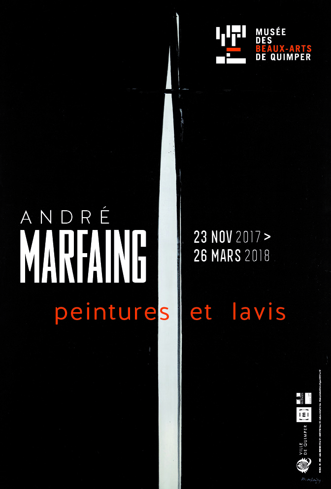 Affiche de l'exposition "André Marfaing, peintures et lavis" (Voir légende ci-après)