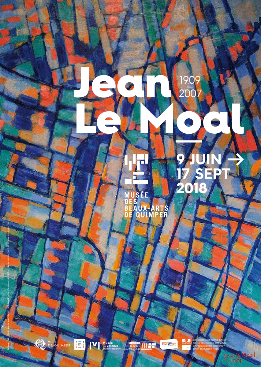 Affiche de l'exposition Jean Le Moal (Voir légende ci-dessous)