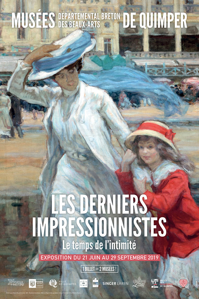 Affiche de l'exposition temporaire "Les Derniers impressionnistes, le temps de l'intimité" (Voir légende ci-après)