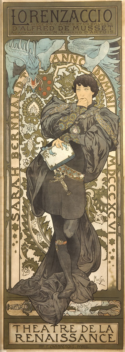 Alfons MUCHA, Lorenzaccio, 1896 (Voir légende ci-après)