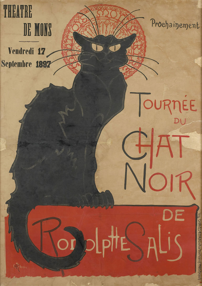 Théophile STEINLEN, Tournée du chat noir, 1896 (Voir légende ci-après)
