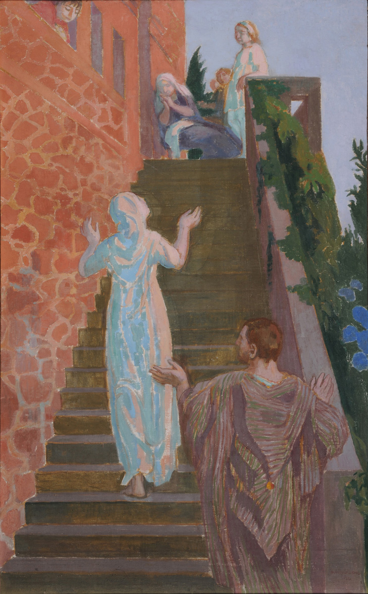 Maurice Denis (1870-1943) - Visitation dans l’escalier de Silencio, 1821 - huile sur toile - Reims, Musée des Beaux-Arts © Photo : C. Devleeschauwer (Voir légende ci-après)